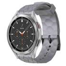 For Samsung  Galaxy Watch 4 Classic 46mm 20mm Football Pattern Solid Color Silicone Watch Band(Grey) - 1