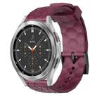 For Samsung  Galaxy Watch 4 Classic 46mm 20mm Football Pattern Solid Color Silicone Watch Band(Wine Red) - 1