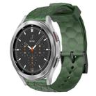 For Samsung  Galaxy Watch 4 Classic 46mm 20mm Football Pattern Solid Color Silicone Watch Band(Army Green) - 1