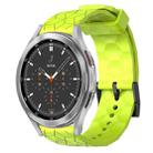 For Samsung  Galaxy Watch 4 Classic 46mm 20mm Football Pattern Solid Color Silicone Watch Band(Lime Green) - 1