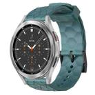 For Samsung  Galaxy Watch 4 Classic 46mm 20mm Football Pattern Solid Color Silicone Watch Band(Rock Cyan) - 1