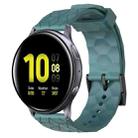 For Samsung Galaxy Watch Active 2 40mm 20mm Football Pattern Solid Color Silicone Watch Band(Rock Cyan) - 1