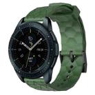 For Samsung Galaxy Watch 42mm 20mm Football Pattern Solid Color Silicone Watch Band(Army Green) - 1