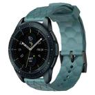 For Samsung Galaxy Watch 42mm 20mm Football Pattern Solid Color Silicone Watch Band(Rock Cyan) - 1