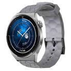 For Huawei Watch GT3 Pro 43mm 20mm Football Pattern Solid Color Silicone Watch Band(Grey) - 1