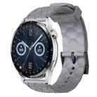 For Huawei Watch GT3 42mm 20mm Football Pattern Solid Color Silicone Watch Band(Grey) - 1