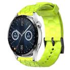 For Huawei Watch GT3 42mm 20mm Football Pattern Solid Color Silicone Watch Band(Lime Green) - 1