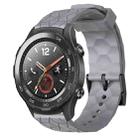 For Huawei Watch 2 20mm Football Pattern Solid Color Silicone Watch Band(Grey) - 1