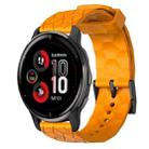 For Garmin Venu 2 Plus 20mm Football Pattern Solid Color Silicone Watch Band(Yellow) - 1