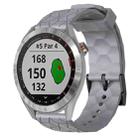 For Garmin Approach S40 20mm Football Pattern Solid Color Silicone Watch Band(Grey) - 1