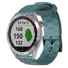 For Garmin Approach S40 20mm Football Pattern Solid Color Silicone Watch Band(Rock Cyan) - 1
