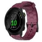 For Garmin Forerunner 158 20mm Football Pattern Solid Color Silicone Watch Band(Wine Red) - 1