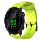 For Garmin Forerunner 158 20mm Football Pattern Solid Color Silicone Watch Band(Lime Green) - 1