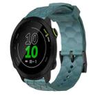 For Garmin Forerunner 158 20mm Football Pattern Solid Color Silicone Watch Band(Rock Cyan) - 1