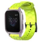 For Garmin Venu SQ 20mm Football Pattern Solid Color Silicone Watch Band(Lime Green) - 1