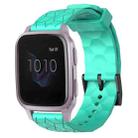 For Garmin Venu SQ 20mm Football Pattern Solid Color Silicone Watch Band(Teal) - 1