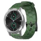 For Garminmove Luxe 20mm Football Pattern Solid Color Silicone Watch Band(Army Green) - 1