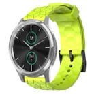 For Garminmove Luxe 20mm Football Pattern Solid Color Silicone Watch Band(Lime Green) - 1