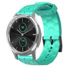 For Garminmove Luxe 20mm Football Pattern Solid Color Silicone Watch Band(Teal) - 1