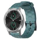 For Garminmove Luxe 20mm Football Pattern Solid Color Silicone Watch Band(Rock Cyan) - 1