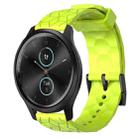 For Garminmove Style 20mm Football Pattern Solid Color Silicone Watch Band(Lime Green) - 1