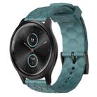 For Garminmove Style 20mm Football Pattern Solid Color Silicone Watch Band(Rock Cyan) - 1