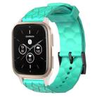 For Garmin Forerunner Sq2 Music 20mm Football Pattern Solid Color Silicone Watch Band(Teal) - 1