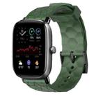 For Amazfit GTS 2 Mini 20mm Football Pattern Solid Color Silicone Watch Band(Army Green) - 1