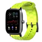 For Amazfit GTS 2 Mini 20mm Football Pattern Solid Color Silicone Watch Band(Lime Green) - 1