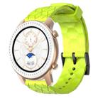 For Amazfit GTR 42mm 20mm Football Pattern Solid Color Silicone Watch Band(Lime Green) - 1