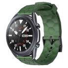 For Samsung Galaxy Watch3 45mm 22mm Football Pattern Solid Color Silicone Watch Band(Army Green) - 1