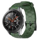 For Samsung Galaxy Watch 46mm 22mm Football Pattern Solid Color Silicone Watch Band(Army Green) - 1