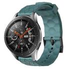 For Samsung Galaxy Watch 46mm 22mm Football Pattern Solid Color Silicone Watch Band(Rock Cyan) - 1