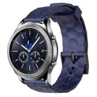 For Samsung Gear S3 Classic 22mm Football Pattern Solid Color Silicone Watch Band(Navy Blue) - 1