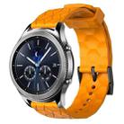 For Samsung Gear S3 Classic 22mm Football Pattern Solid Color Silicone Watch Band(Yellow) - 1