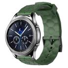 For Samsung Gear S3 Classic 22mm Football Pattern Solid Color Silicone Watch Band(Army Green) - 1