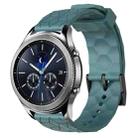 For Samsung Gear S3 Classic 22mm Football Pattern Solid Color Silicone Watch Band(Rock Cyan) - 1