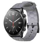 For Xiaomi MI Watch S1 22mm Football Pattern Solid Color Silicone Watch Band(Grey) - 1