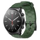 For Xiaomi MI Watch S1 22mm Football Pattern Solid Color Silicone Watch Band(Army Green) - 1