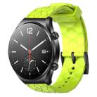 For Xiaomi MI Watch S1 22mm Football Pattern Solid Color Silicone Watch Band(Lime Green) - 1