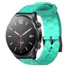 For Xiaomi MI Watch S1 22mm Football Pattern Solid Color Silicone Watch Band(Teal) - 1