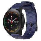 For Xiaomi MI Watch S1 Pro 22mm Football Pattern Solid Color Silicone Watch Band(Navy Blue) - 1