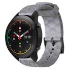 For Xiaomi MI Watch S1 Pro 22mm Football Pattern Solid Color Silicone Watch Band(Grey) - 1