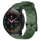 For Xiaomi MI Watch S1 Pro 22mm Football Pattern Solid Color Silicone Watch Band(Army Green) - 1