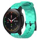 For Xiaomi MI Watch S1 Pro 22mm Football Pattern Solid Color Silicone Watch Band(Teal) - 1