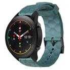 For Xiaomi MI Watch S1 Pro 22mm Football Pattern Solid Color Silicone Watch Band(Rock Cyan) - 1