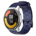 For Xiaomi MI Watch Color 2 22mm Football Pattern Solid Color Silicone Watch Band(Navy Blue) - 1