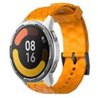 For Xiaomi MI Watch Color 2 22mm Football Pattern Solid Color Silicone Watch Band(Yellow) - 1