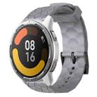 For Xiaomi MI Watch Color 2 22mm Football Pattern Solid Color Silicone Watch Band(Grey) - 1