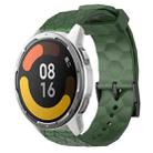 For Xiaomi MI Watch Color 2 22mm Football Pattern Solid Color Silicone Watch Band(Army Green) - 1